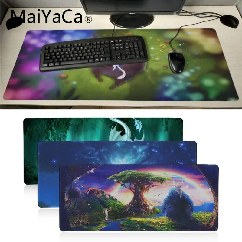 Игровая офисная мышь Maiyaca и слепой лес XL геймерский мягкий коврик для мыши