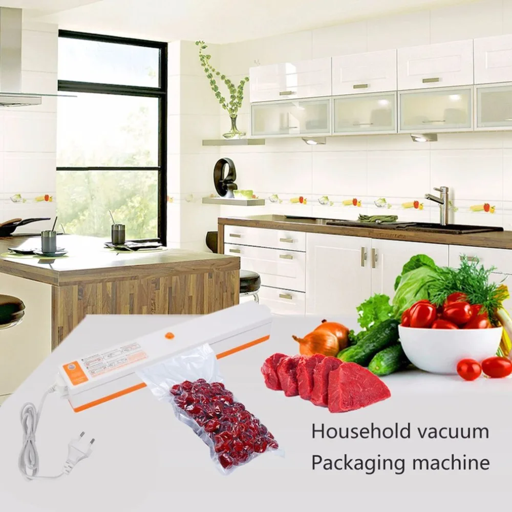 

Household Food Vacuum Sealer Packaging Machine Home Film Sealer Vacuum Packer With 15Pcs Vacuum Sealer Storage Bags EU Plug