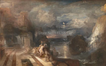 

romantic landscape canvas painting masterpiece reproductionJoseph Mallord William Turner - The Parting of Hero and Leander