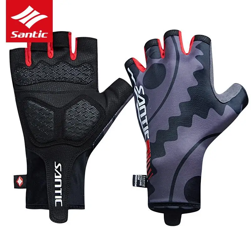 

SANTIC Cycling Gloves Road Bike Gloves Men Sports Half Finger Anti Slip Gel Pad Bicycle MTB Road Bike Gloves