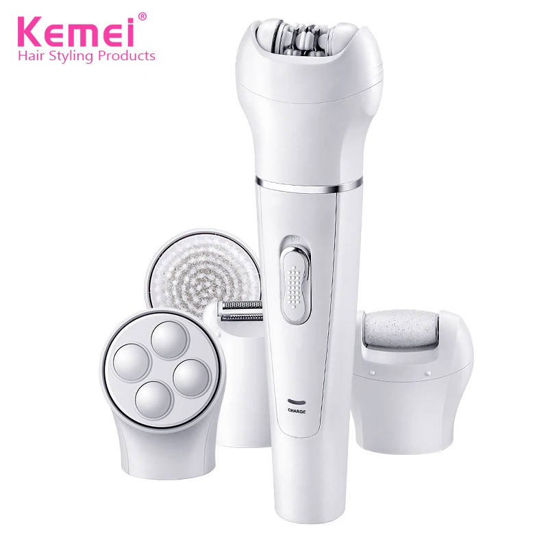 

5 In 1 Facial Cleansing Tool Multi-functional Personal Care Kit Cordless Professional Lady's Callus Remover & Electric Epilator