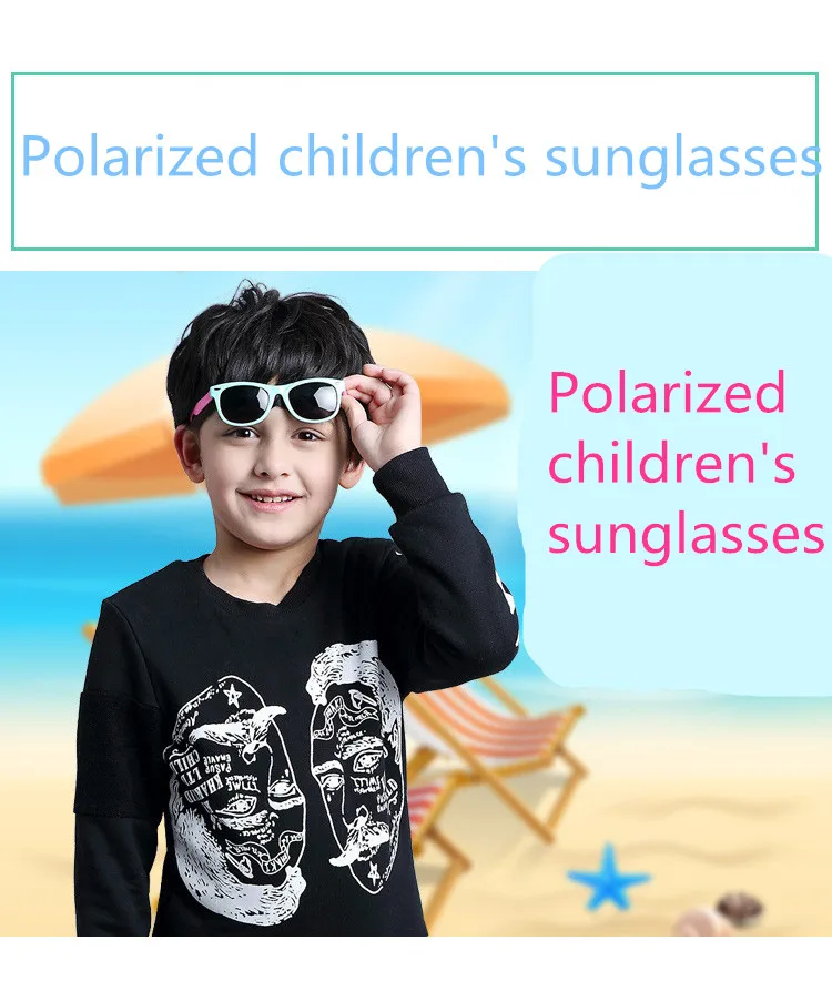ASUOP 2019 new silicone polarized children's sunglasses UV400 square men and women kids glasses brand designer soft sunglasses (6)