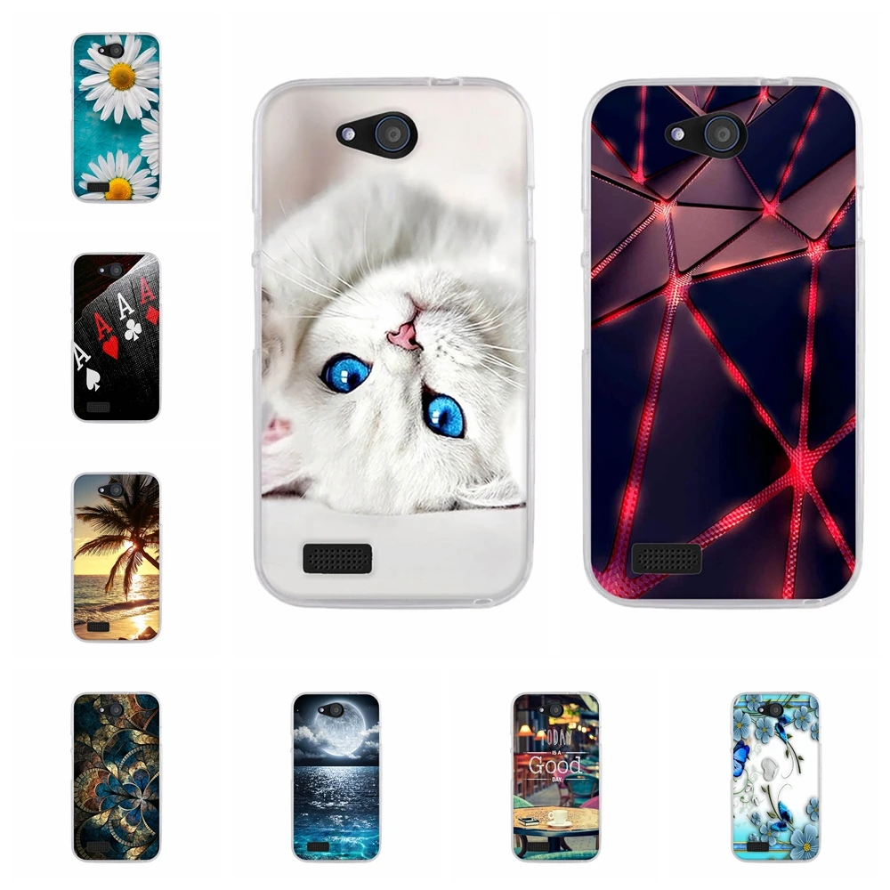 

TPU Case For ZTE Blade Qlux 4G Cover Silicone Fundas For ZTE Blade Q Lux 4G 3G A430 Romantic Print Capa For ZTE Blade Qlux Coque