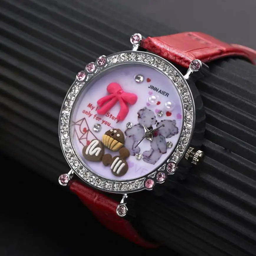 

The latest fashion butterfly crystal belt women watch quartz movement simulation perfect gift business diamond ceramic watch #F