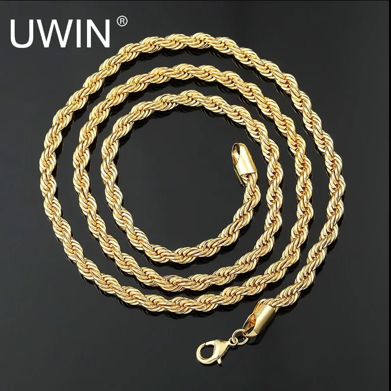Buy UWIN Men Women Hip Hop Rapper's Chain 3mm 20" 24