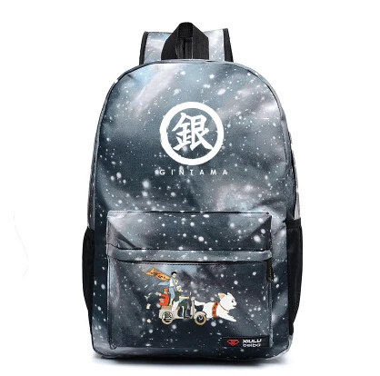 Дропшиппинг японского аниме гинтама холст галактика светящаяся печать рюкзаки для девочек-подростков школьный рюкзак для ноутбука