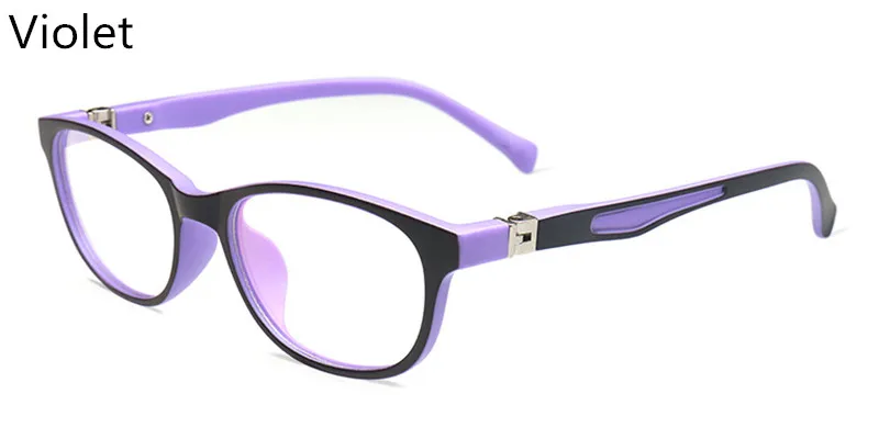 Детские очки для детей TR гибкие очки оправа для детских очков мальчики для девочек близорукость оптическая Amblyopia oculos - Цвет оправы: Violet