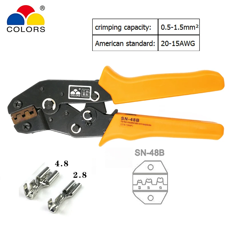 

COLORS SN-28B SN-48B SN-01BM crimping plier plug terminal spring clamp terminals Crimping Tool Crimping pliers