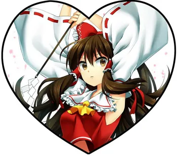

Touhou Project Anime Reimu Single Sided Pattern Fabric Heart Pillow #36110