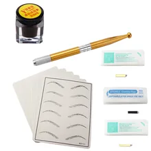 Tattoo Kits Microblading Permanent 3D Makeup Eyebrow Tattoo Ink Needle Pen Pigment Kit