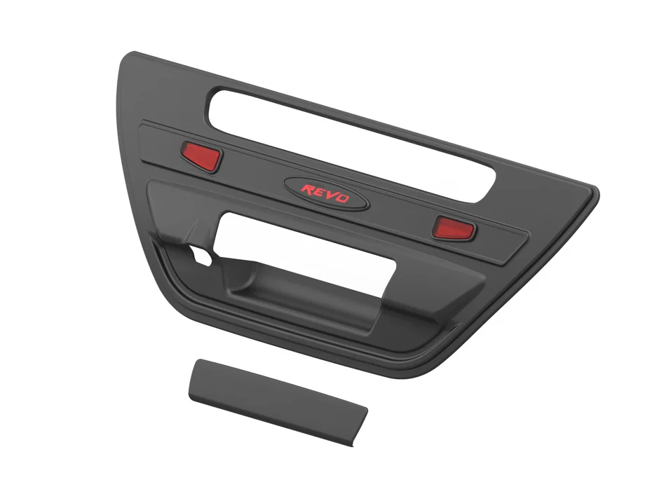 For Toyota Hilux Accessories Back Door Decoration Tail Gate Rear Door Handle Cover For REVO 2015-2017 ABS Matt Black Trunk Trim 44