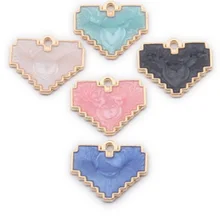 TJP 10pcs Gold Enamel Colorful Drop Oil Heart Love Charms Pendants for DIY Handmade Jewelry Making Findings 18x25mm TJP 10pcs Gold Enamel Colorful Drop Oil Heart Love Charms Pendants for DIY Handmade Jewelry Making Findings 18x25mm
