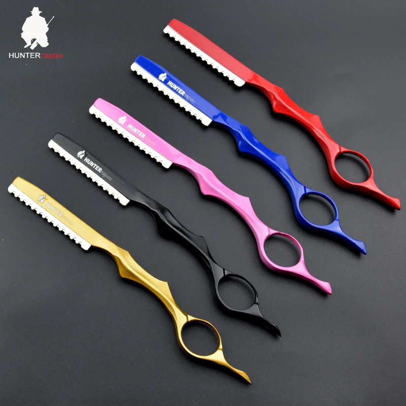 

20% Off HUNTERrapoo Solid Stainless Steel Handle Cut Shaving Professional Barber Hair Razors Change Blade
