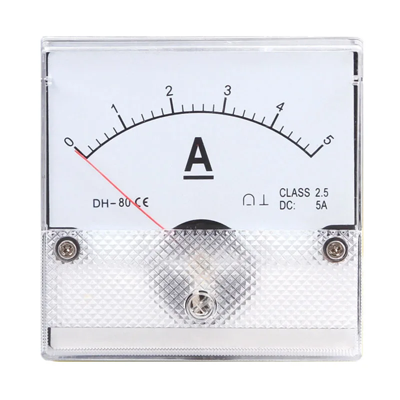 80*80 DC 0 5A Mini Analog Ammeter Current Panel Meter Tester For