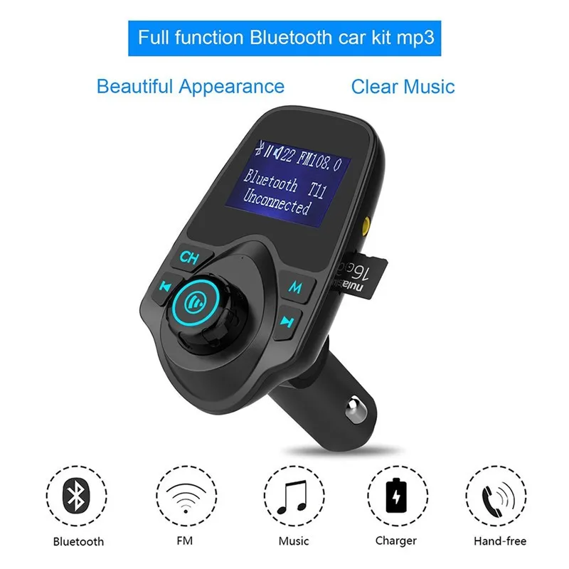 Aux fm-передатчик модулятор двойной USB порт Bluetooth Handsfree автомобильный комплект fm-радио адаптер MP3 музыкальный плеер Поддержка TF карта u-диск