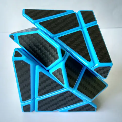 Странная форма куб Призрак углеродного волокна магический куб перекос Твист Головоломка обучающая игрушка Синий Cubo Magico