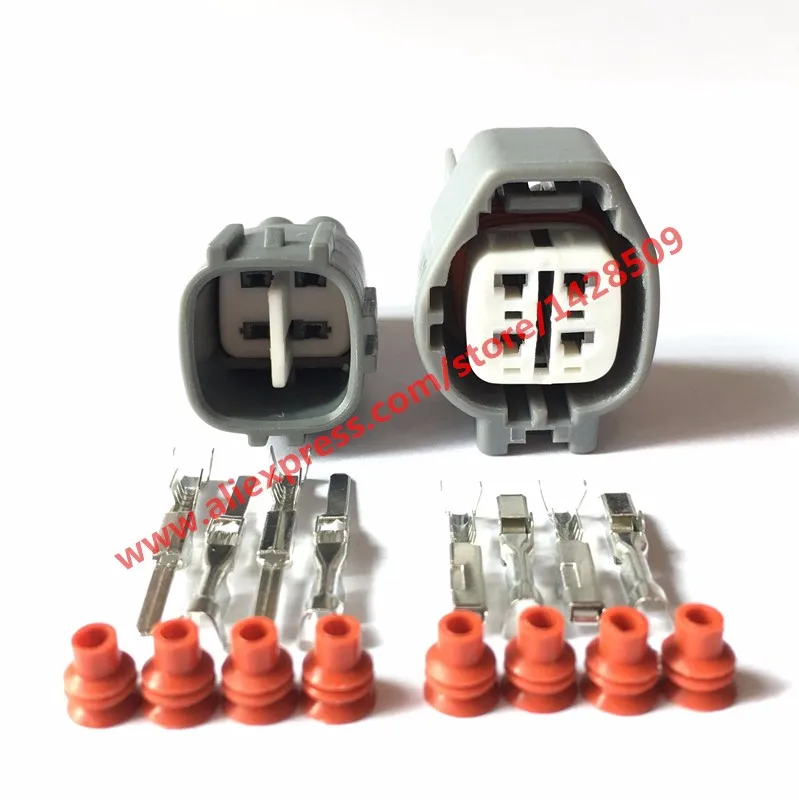 

10 Sets 4 Pin 6189-0629/90980-11028 6188-0517/90980-11027 Auto Connector For Toyota 1JZ-GTE 2JZ-GTE O2 Sensor Bulkhead Connector