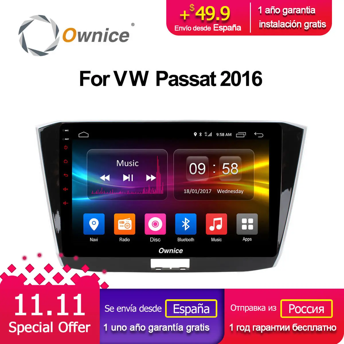 

Ownice C500+ G10 10.1" Android 8.1 Octa 8 Core Car DVD radio Player For Volkswagen PASSAT 2016 2GB RAM 32GB ROM Support 4G SIM