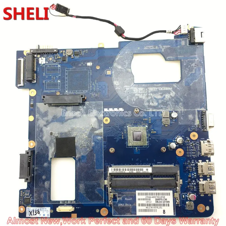 

SHELI BA59-03561A Laptop Motherboard For Samsung NP355E5C 355E5C VBLE4/VBLE5 LA-8868P E2-1200 Main Board System Board