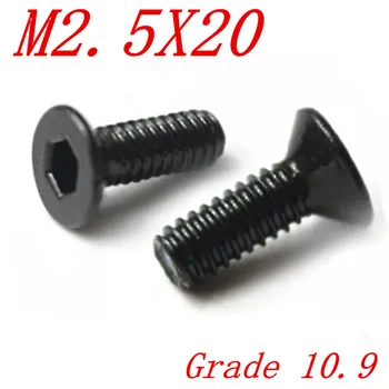

500pcs/lot DIN7991 Grade 10.9 M2.5*20 M2.5 x 20 flat hex socket countersunk head screw