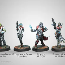 [Loong Way Miniatures] Corvus Belli Infinity 0622 BAKUNIN подведомственные кочевники SECTORIA 32 мм Металлические Миниатюрные