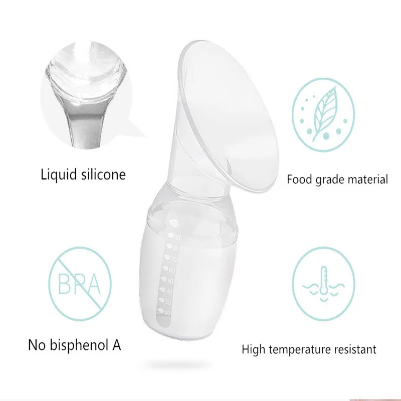 Детское питание молоко сбора бутылки ручной молокоотсос для женщин Силиконовые ручные молокоотсосы простой коллектор молока машина