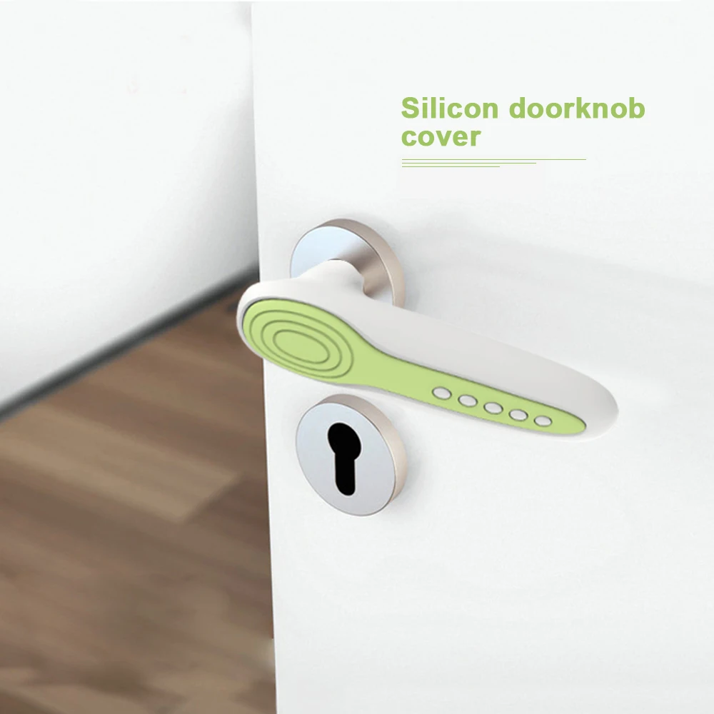 Silicone Door Handle Protective Cover Safety Doorknob Guard Anti