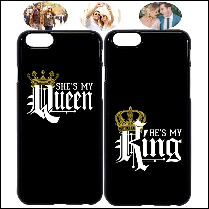He S My King And She S My Queen Couple Phone Case Cover For Iphone X 7 8 Plus Xr Xs Max 6 6s 5s Samsung Tempered Glass A58 Fitted Cases Aliexpress