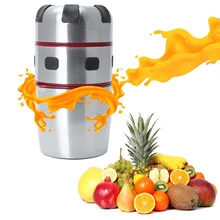 Мощная Ручная Соковыжималка из нержавеющей стали для цитрусовых, апельсинов, лимона, фруктов, Вращающаяся крышка, соковыжималка, портативная чаша экстрактора сока, кухонный инструмент