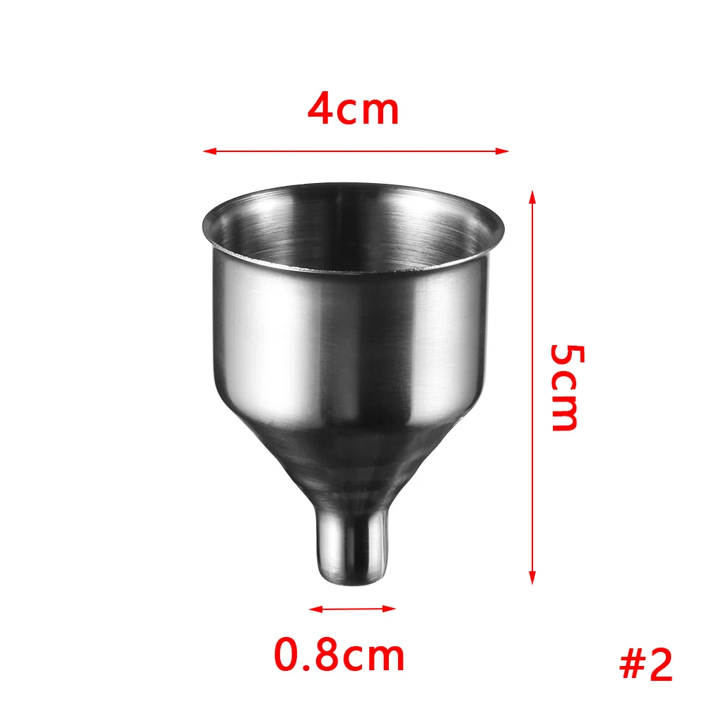 3PCS Mini Stainless Steel Wine Flask Funnel Small Mouth Funnels for Filling Hip Flask Beer Liquid Tools