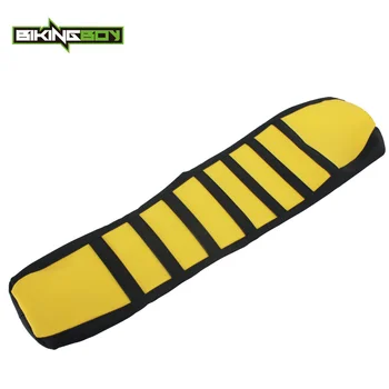 

BIKINGBOY Yellow Black Motocross MX Offroad striped Ribbed Gripper Soft Seat Cover for SUZUKI RMZ 250 RMZ250 RM-Z 250 10 11-2016