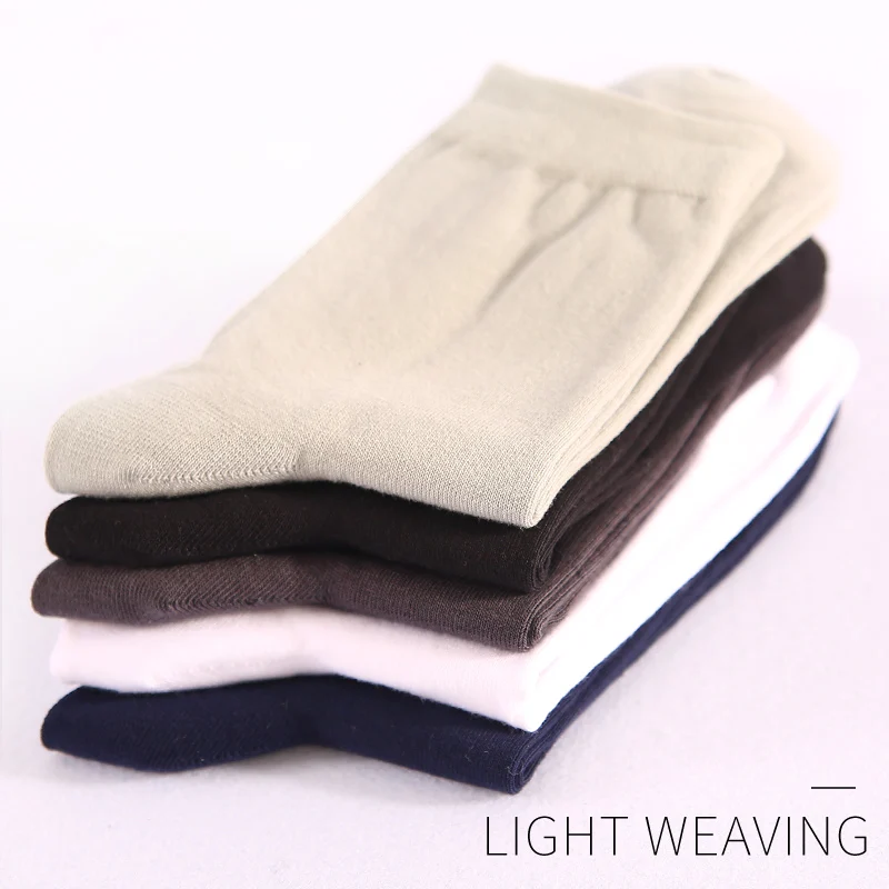 

100% CottonThin Casual Business dress Socks men Summer Ankle Autumn Breathable Male Soft Long White Black men Socks 1Pair