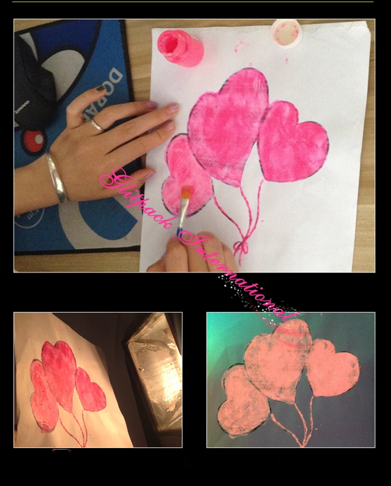 glowing ink painting