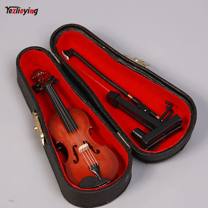1/6 Scale Wooden Violin Action Figures Model Dollhouse Accessories