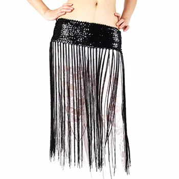 

Belly oriental Dance Fringe Tassel Brilliant Hip Scarf Belt Skirt 5 colors