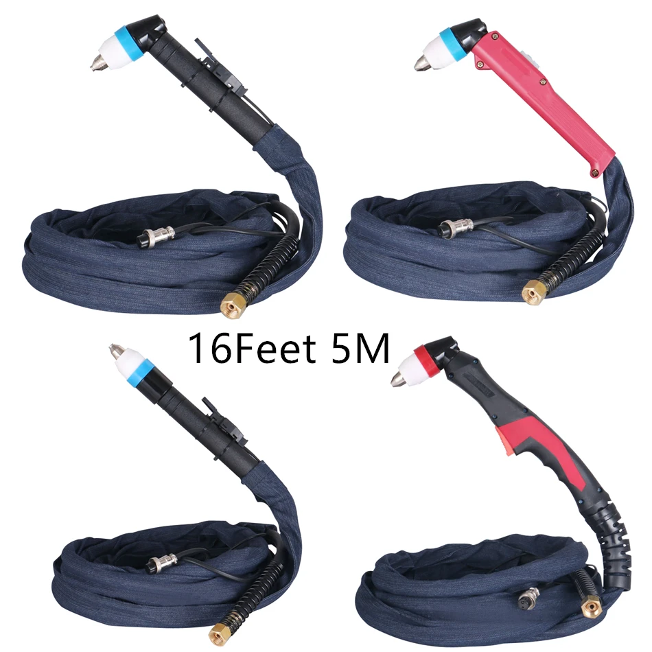 

NEW P80 Plasma Torch 16Feet 5M Plasma Cutter/cutting Machine Accessories Torch Complete Head/Air Cooled Plasma Cutting100A 120A