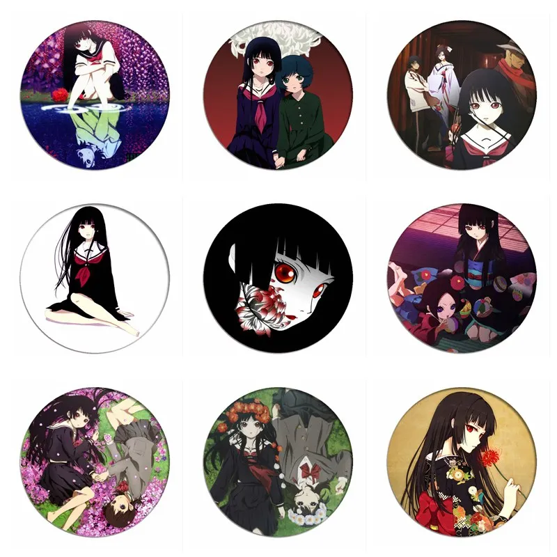 1 шт. японский аниме Хелл девушка значок косплея Jigoku Shojo Enma искусственная брошь