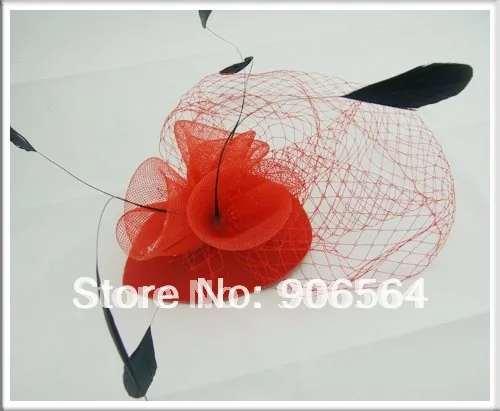 Перо чародей шапки Хороший Свадебные шляпы хорошо для Свадебная вечеринка хорошее качество черный, красный, белый цвет смешанный 6 шт./лот