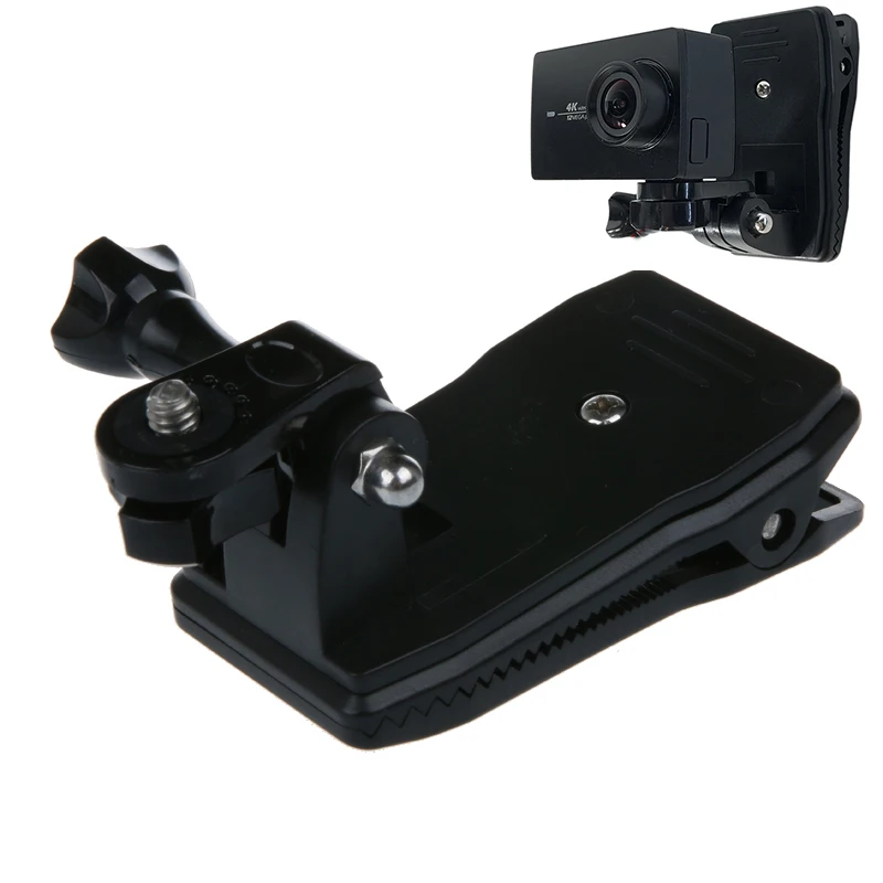 Поворотный зажим Крепление рюкзак Rec mounts для Xiaomi Yi 4K Xiaoyi Lite MI Mijia Mini GoPro SJCAM Экшн