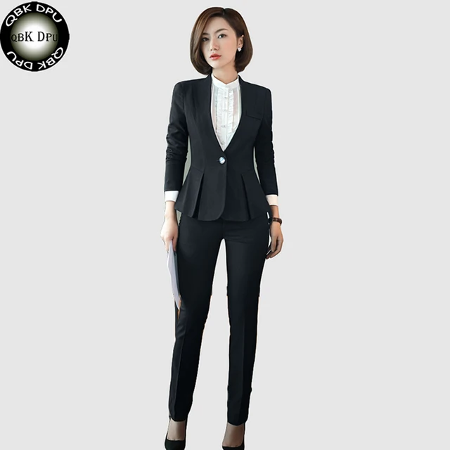 QBK DPU brands Business attire slim OL office women suits