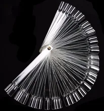 50Pcs Nail Art False Tips Sticks Practice Display Fan Board Design Tools G6721