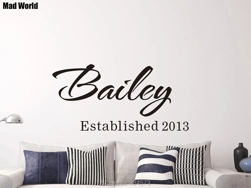 Personalised Family Name Established Year (Bailey established 2013 ) 56 114w  47 95w 3