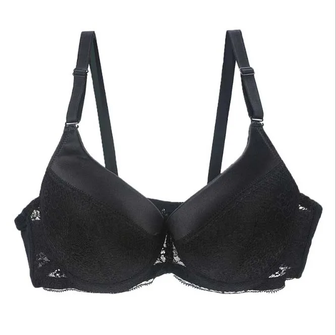 Solid Black lace bra sexy women bras big size 36 38 40 42 44 46 bust
