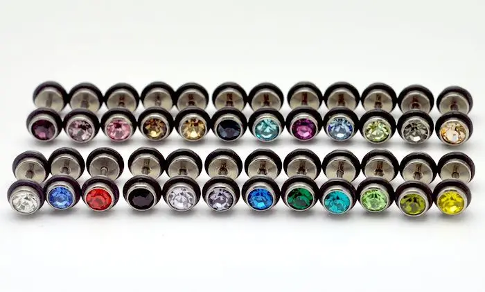 6mm Belt At Both Ends Grayish Anium Stud Earring Boys Dumbbell 6mm Belt At Both Ends Grayish Anium Stud Earring Boys Dumbbell Earrings 2002 In From Jewelry Accessories On Aliexpress