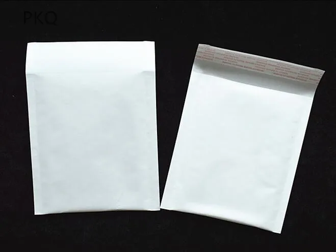 100p cs/lot White Kraft Bubble Mailers Padded Envelopes Shipping Bags Self Seal High Quality Business School Office Supplies