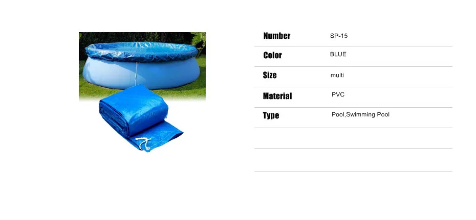 New Swimming Pool Cover Cloth Cloth Bracket Pool Cover Inflatable Swimming Pool Dust Cover Diaper Round Durable PE Cloth