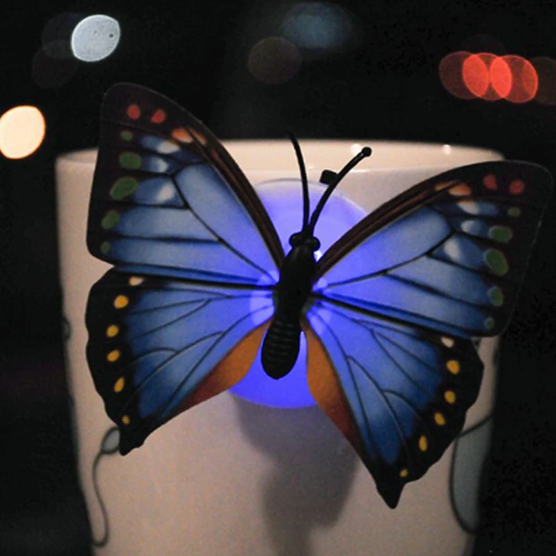 Colorful Changing 2019 Newest Fairy Gifts Butterfly LED Night Light Lamp Room Party Desk Wall Decor Lamp Battery Powered  (9)