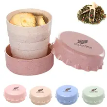 На открытом воздухе путешествия Кемпинг питьевой Пшеничная солома пластиковые чашки портативный складной чашка с крышкой J2Y