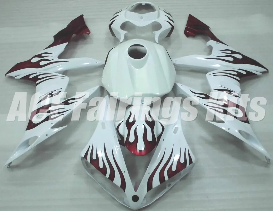 

New Injection mold Fairing kit fit for YAMAHA YZFR1 04 05 06 YZF R1 2004 2005 2006 YZF1000 ABS Fairings set red flame