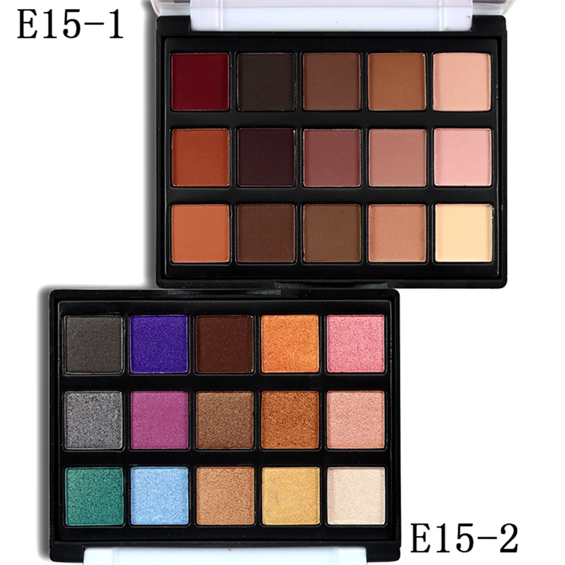 

15 Color Shimmer Nature Glow Eyeshadow Palette Portable Makeup Cosmetics Nude Eye Shadow powder Waterproof Makeup Set